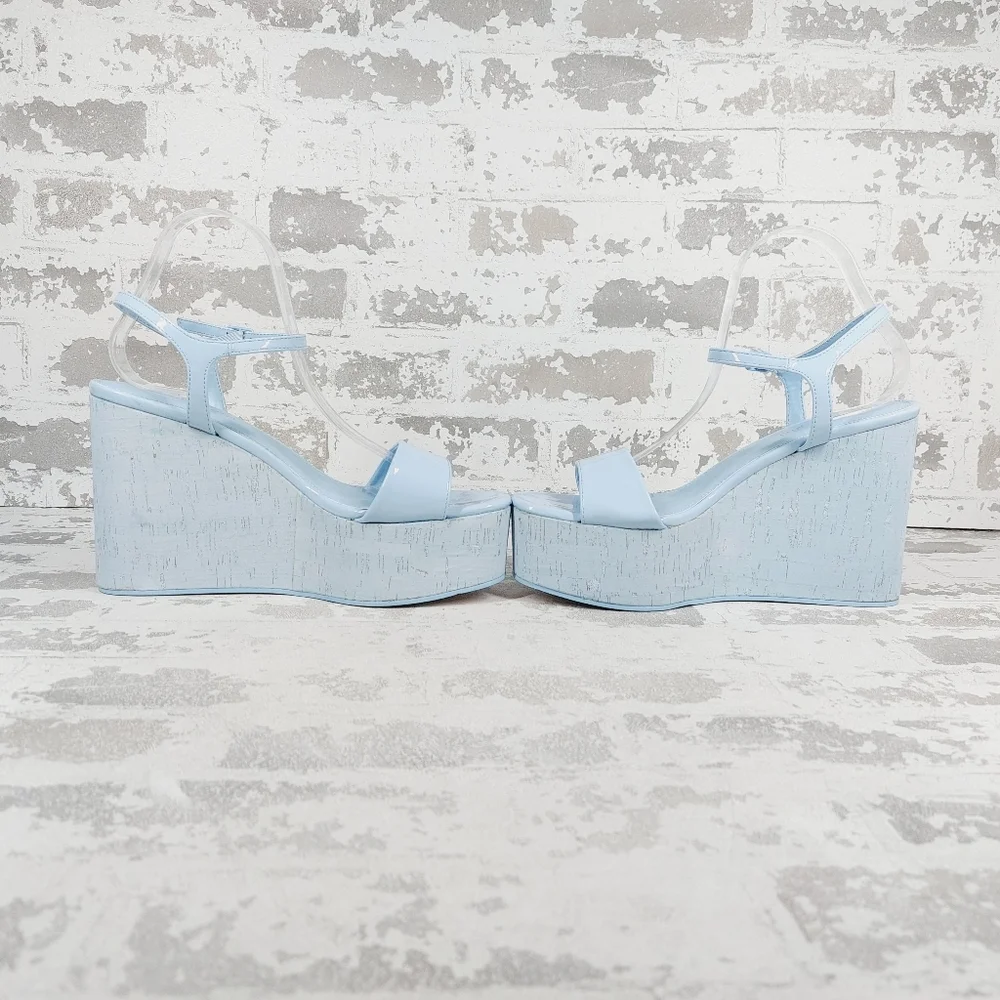 New MADDEN GIRL Theo-c Platform Wedge In Blue i730